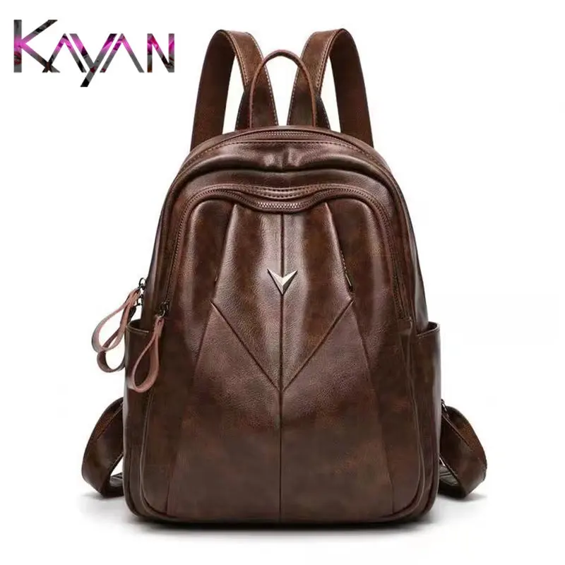 

Fashion Female Backpack Faux Leather Women Rucksack Large Versatile Travel Bag College Student Bagpack Girls Bookbag