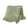 Skin-friendly Solid Color Flouncing Muslin Baby Swaddle Blankets Soft Newborn Security Blankets Knitted Infant Receiving Blanket 1