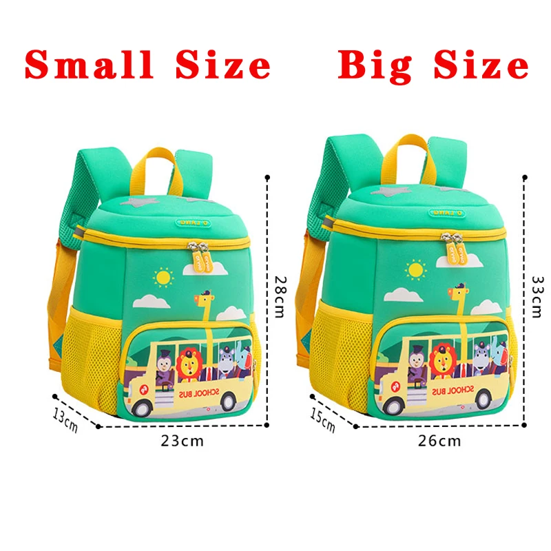 Children School Bags for Boys Girls Cute Kids Cartoon Printing BUS CAR Backpacks Kindergarten Schoolbags Toddler Baby Book Bags
