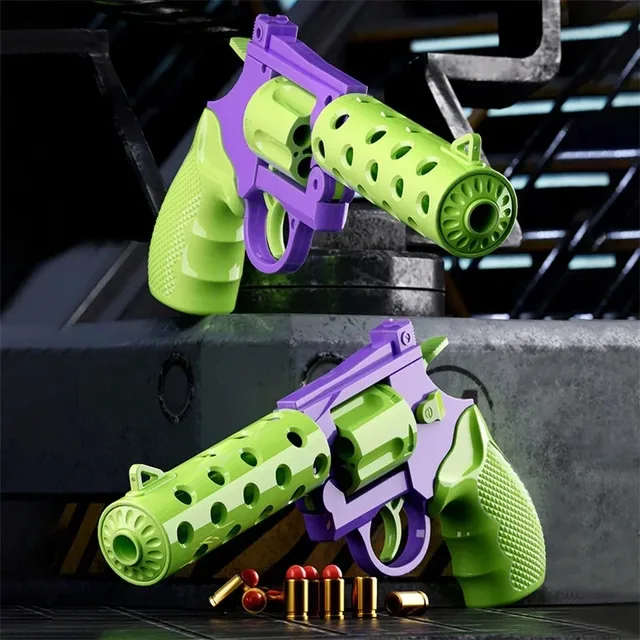 Automatic Decompression Desert Pistol Continuous Shell Ejection Empty Hanging Revolver Toy Gun 3