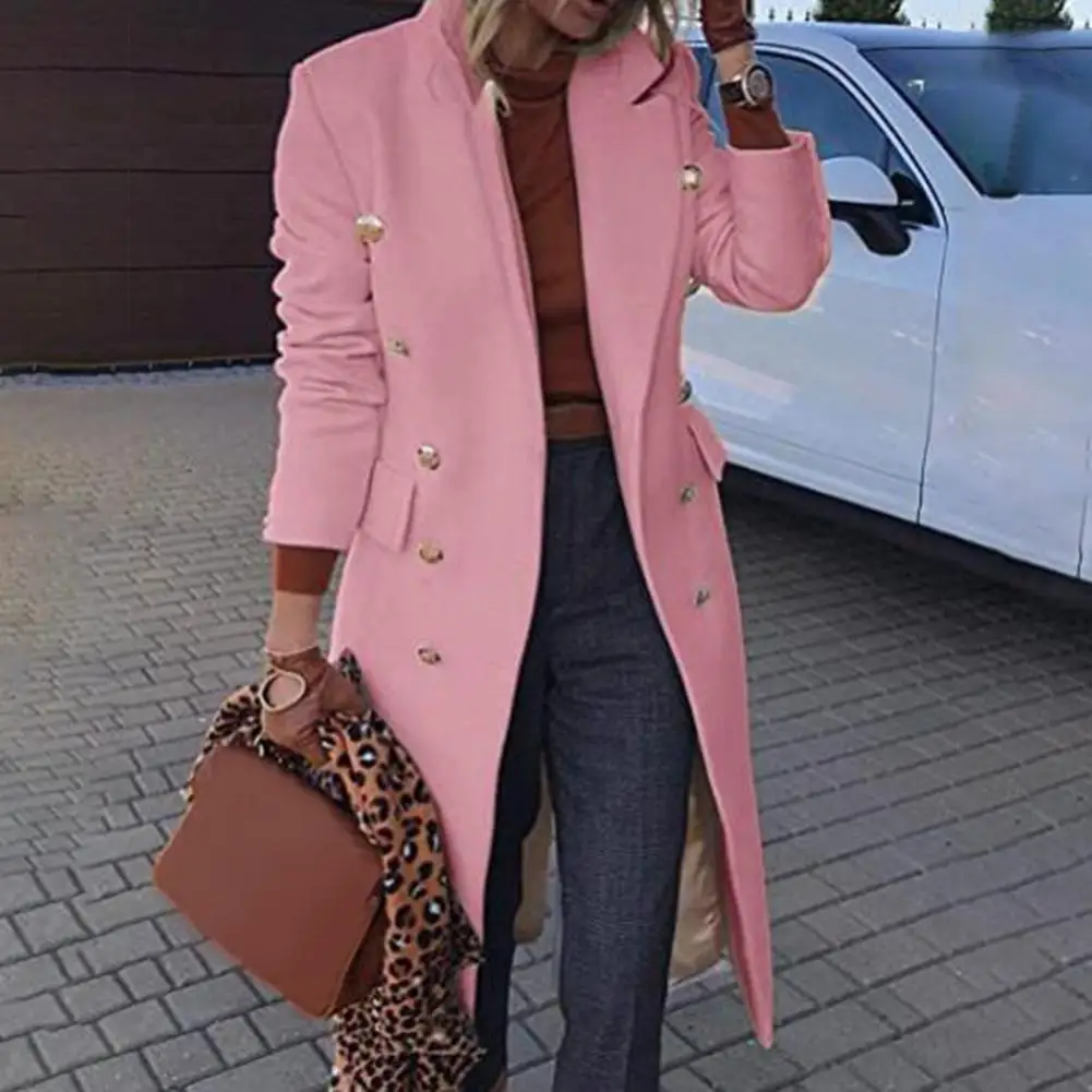 

Fashionable Overcoat Slim Fit Woolen Wool Coat Double-breasted Warm Wool Coat