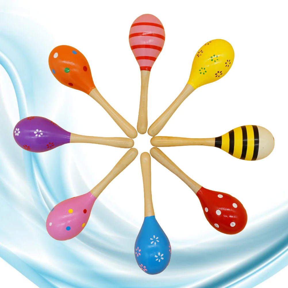 

12 шт., деревянный игрушечный Молоток-шейкер