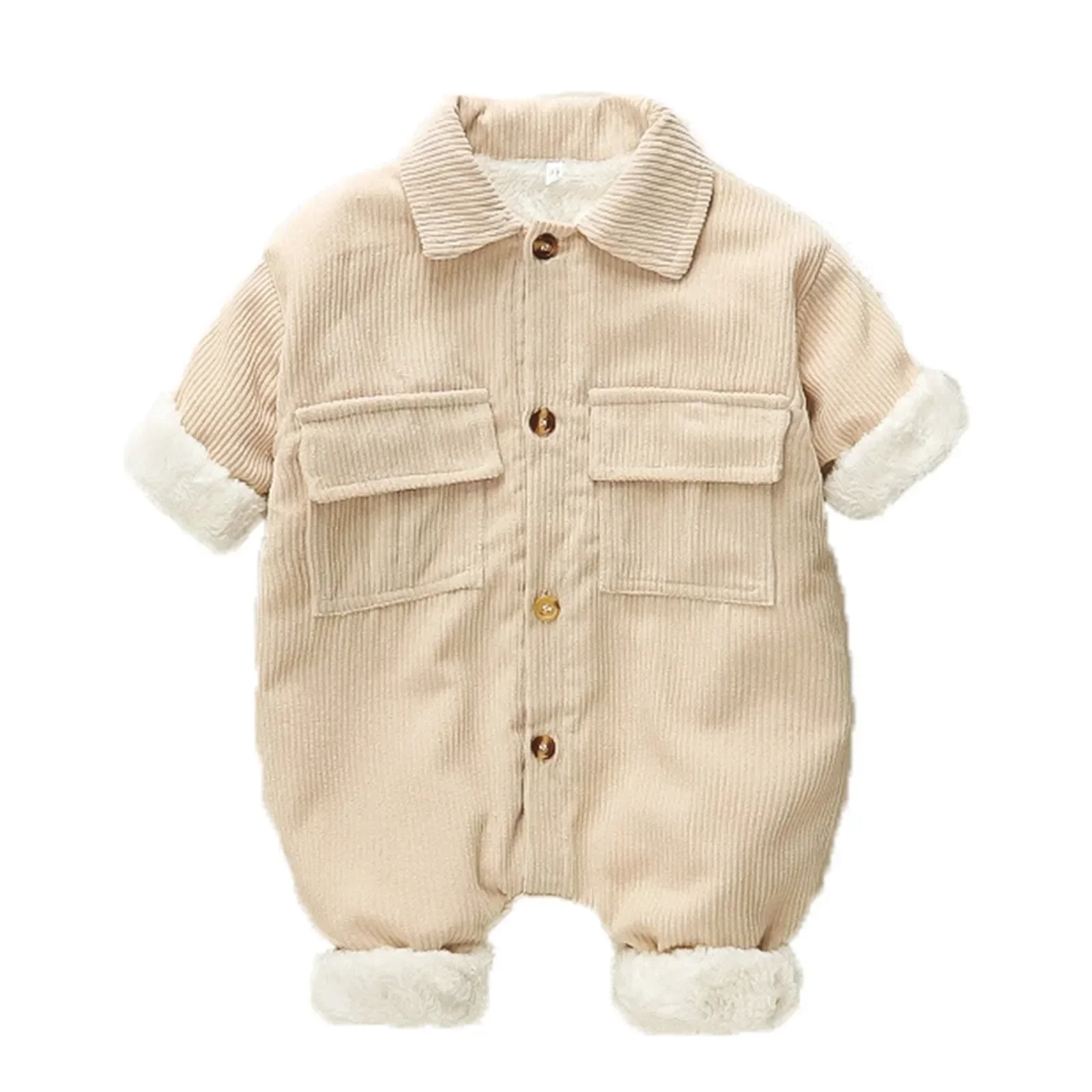 

One Year Old Clothes Boy Toddler Babys Newborn Infant Girls Boys Fleece Thick Warm Jumpsuit Solid Yellow Hedgehog Romper Baby