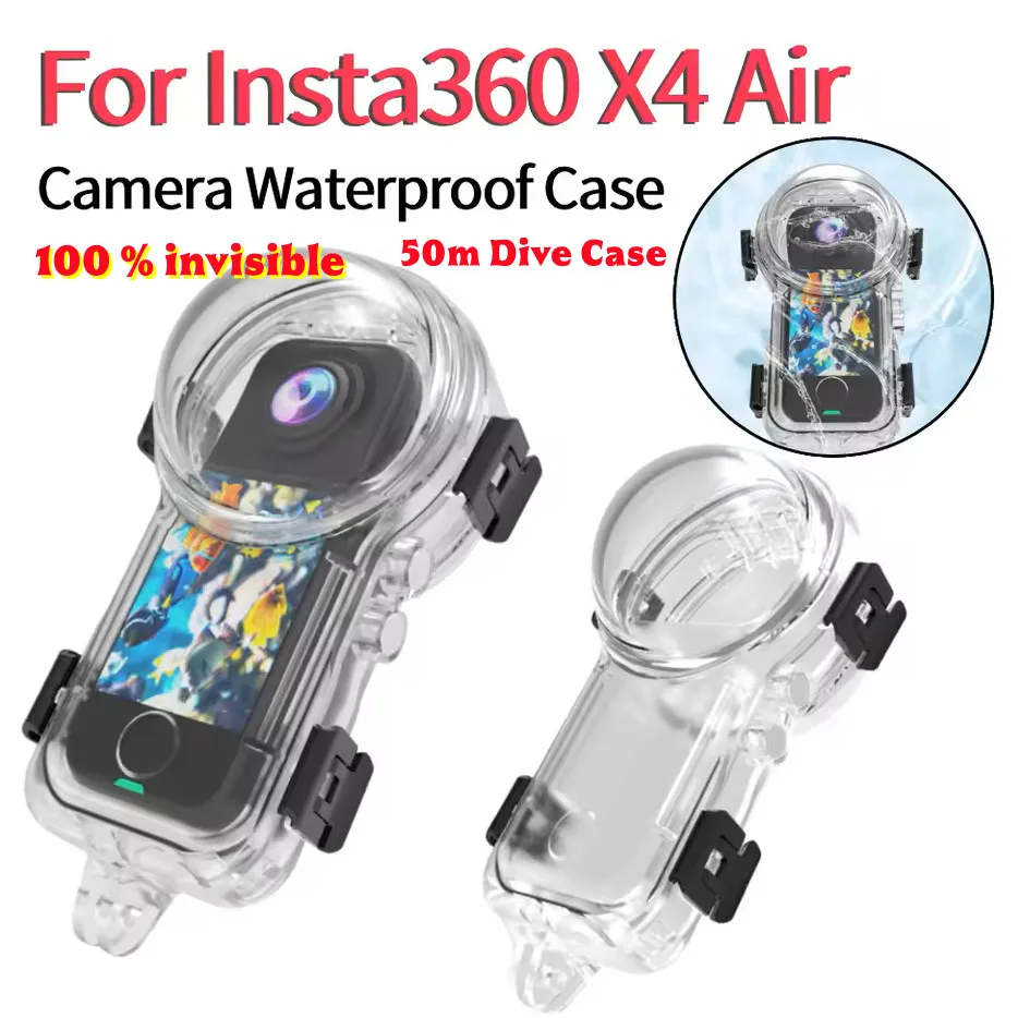 Coque étanche 50m pour Insta360 X4 - Lot invisible ou kit A