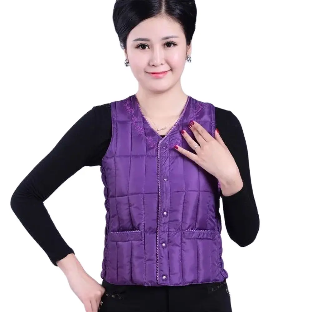 

Women Autumn Winter Down Cotton Sleeveless Vests Jackets Female Gilet Warm Coats Waistcoat Outerwear Warm Tops Clothing