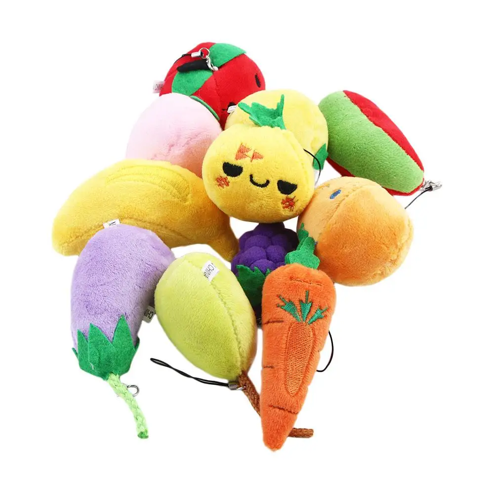 Gift Cute  Pendant Key Holder 6cm Stuffed Key Rings Fruit    Keychain Fruit  Vegetable