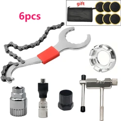 Comprehensive Bicycle Repair Tool Kit with Chain Breaker and Maintenance Tools (6pcs)