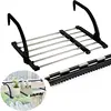 Portable Clothes Drying Rack for Balcony Folding Towel Rack Indoor Outdoor Adjustable Laundry Rack with Sock Clips Storage Rack 1