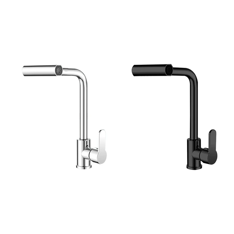 

Смеситель кухонный водопад, кран для мойки с одним отверстием для горячей и холодной воды, 4 режима