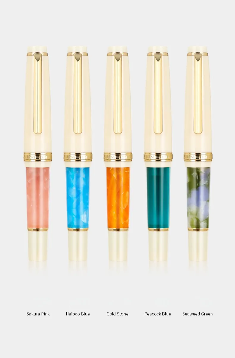 Jinhao 82 Mini Acrylic Fountain Pen - Cute Portable Calligraphy Pen for Office and School Supplies