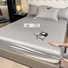 3pcs Set 100% Bamboo Mattress Protector Mattress Cover Fitted Sheet with Elastic Band Bedsheet 1000 Thread Count Queen King Size 3