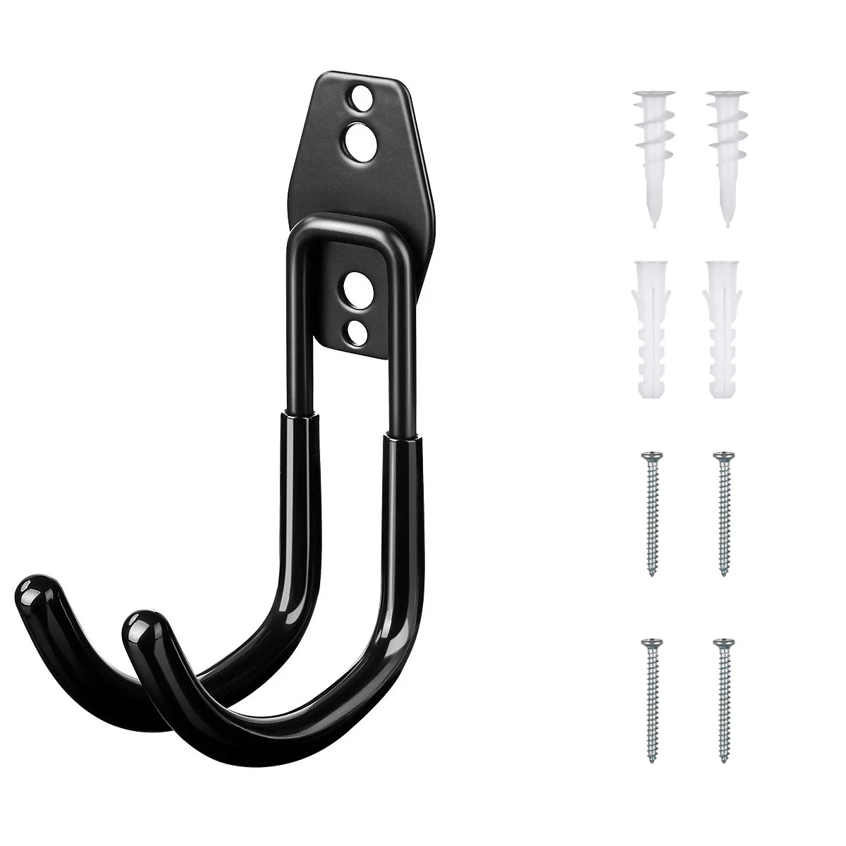 

DOITOOL Multi-function Tool Hook Round Metal Wire Heavy Duty Clothes Organizer Black