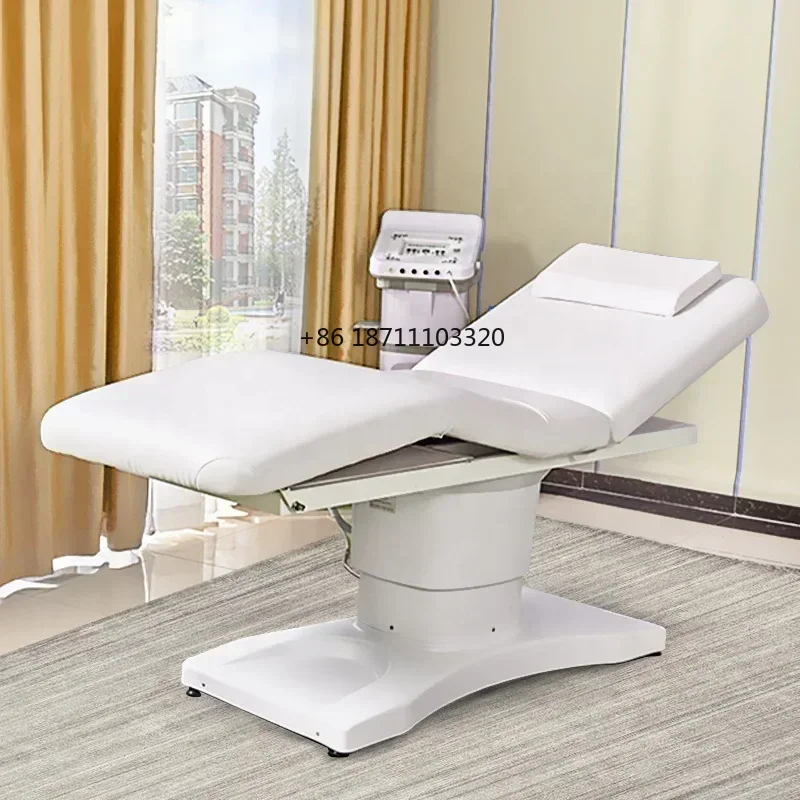 Single column soft massage beds facial beauty salon seat angle adjustment chair electric massage bed