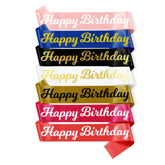Happy Birthday Sash Birthday Party Decoration Party Favors Gifts