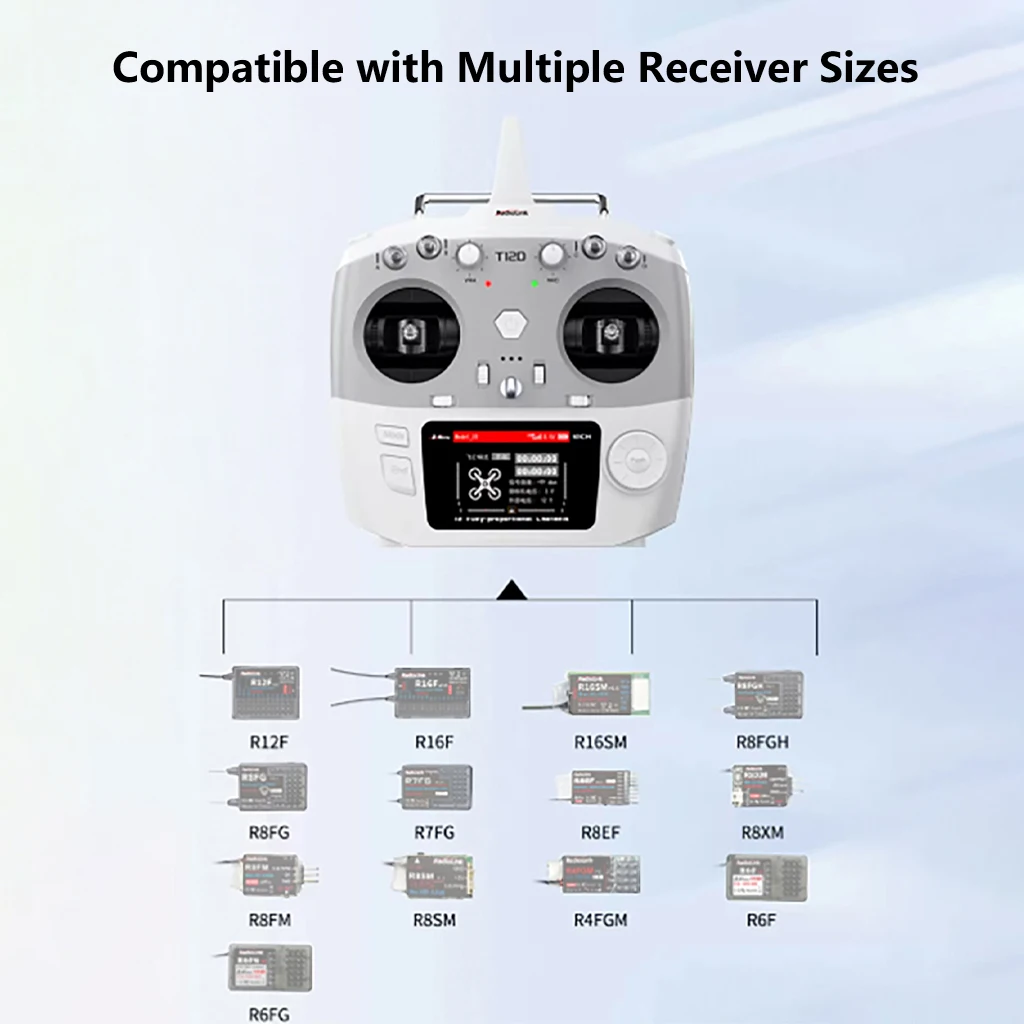 Radiocommande T12D RTC 2.4GHz Mode2 avec/sans récepteur