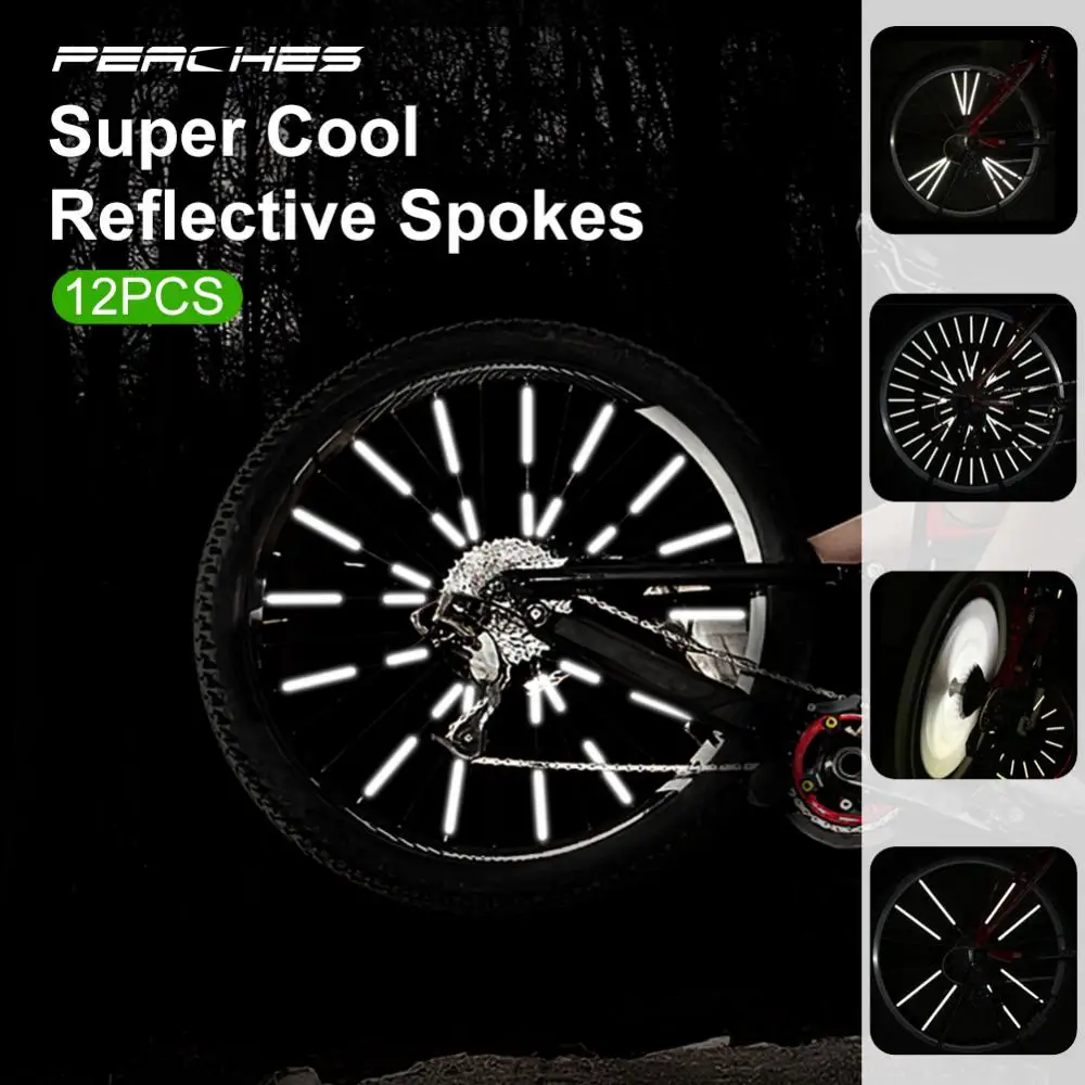5/4/3/2/1 bag Reflective Mount Clip Tube Warning Strip bicycle accessories Bicycle Wheel Spoke Reflector Stripe Steel Wire Lamp MTB Bike Reflector