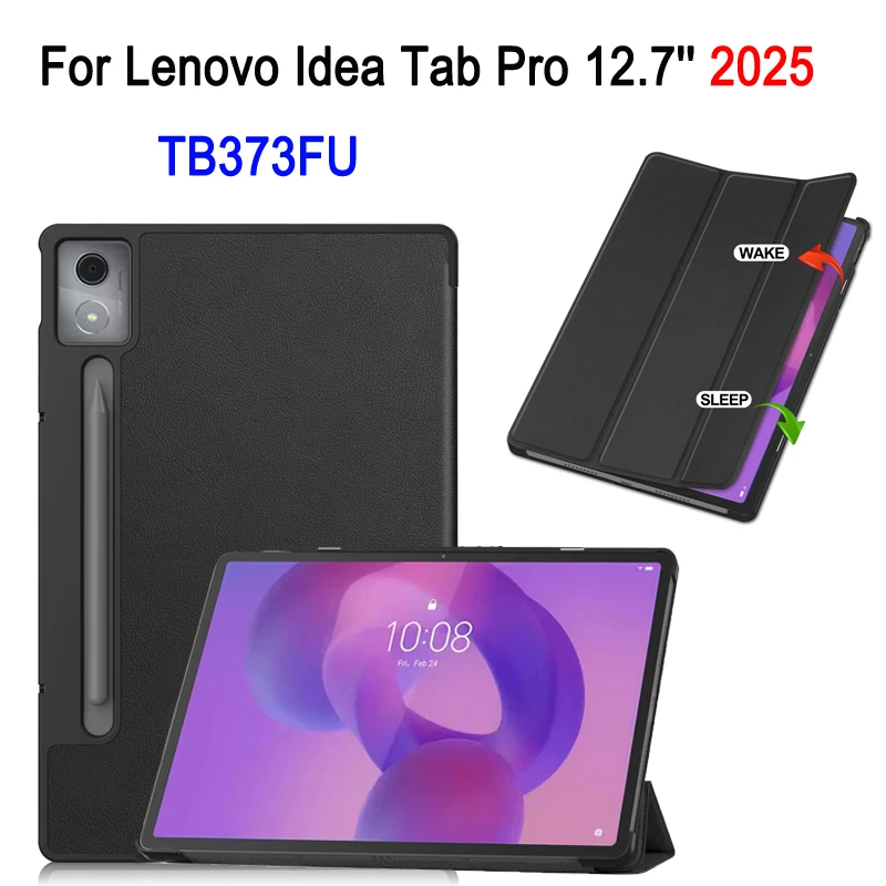 Premium PU Leather Cover with 3-Fold Stand and Auto Sleep/Wake Feature