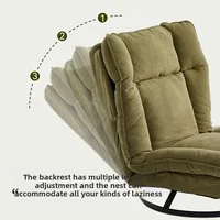 Nouveau canapé rotatif, canapé paresseux en tissu pour balcon de salon, chaise de loisirs rotative à dossier réglable, chaise pivotante 2