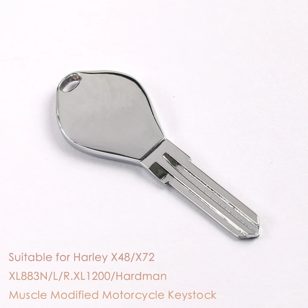 Left Slot-1 Piece Alloy Key Blanks for Motorcycle Harley Davidson X48 X72 XL883N/L/R.XL1200 Hardon Key Embryo(all-in-one-shaped)