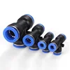 1~15PCS 4/6/8/10/12/14/16mm Pneumatic Fittings T-type Tee Connectors PE/PEG Tube Air Quick Fittings Water Push Into Hose Couping 3