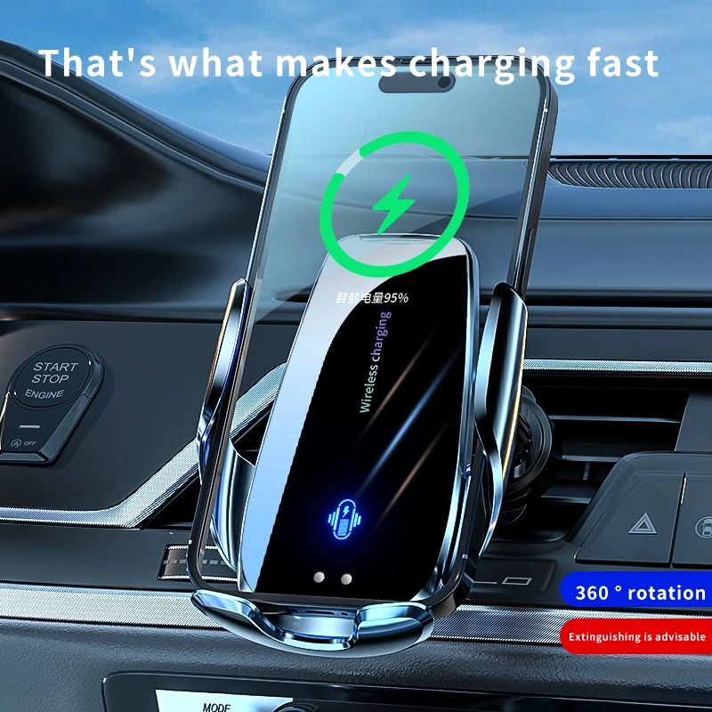 30W Car Wireless Charger Automatic Car Phone Holder Infrared Induction For iPhone 14 13 12 Xiaomi Samsung Fast Charging Station