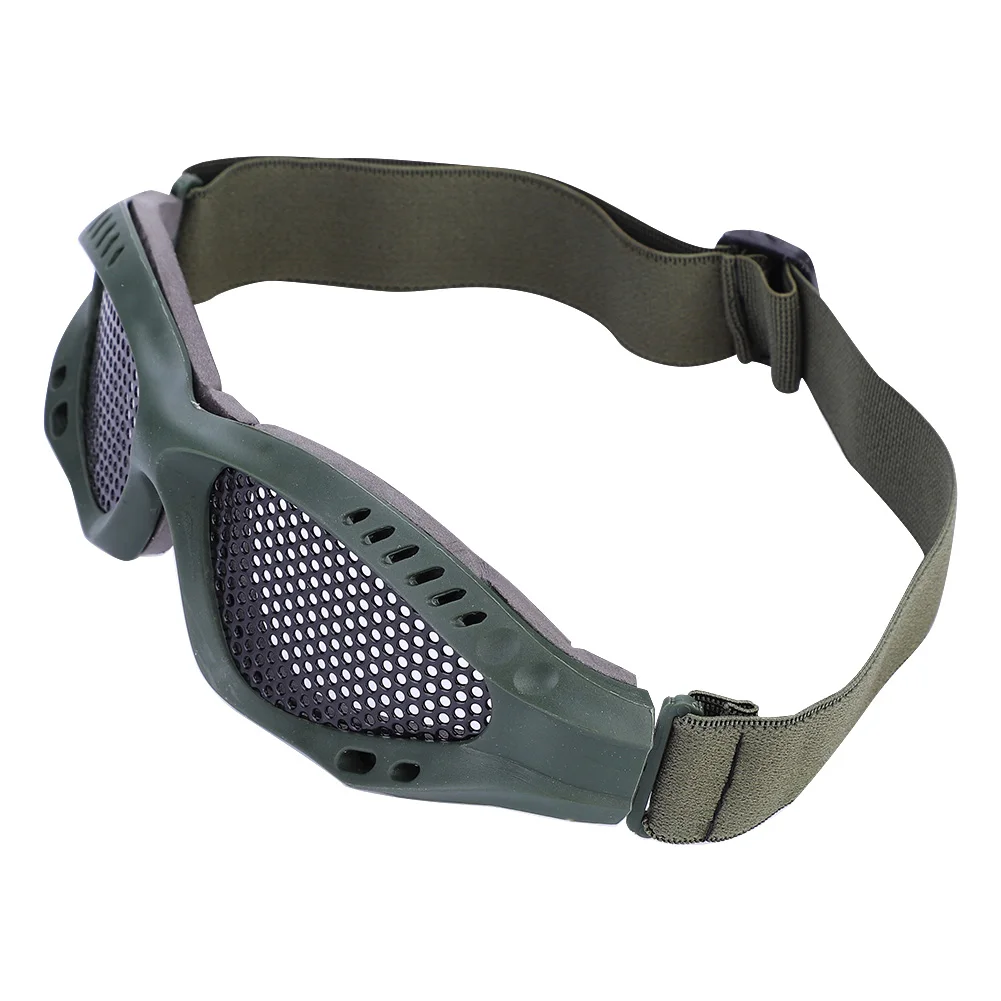 Metal Mesh Eye Protection CS Game Glasses Adjustable Strap safety goggles tactical goggles shooting glasses