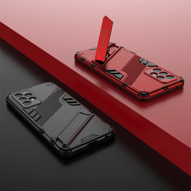 Armor Shockproof Phone Case with Magnetic Holder Stand and Back Cover