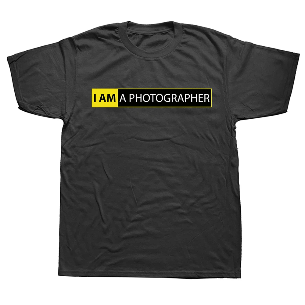 Lustiges T-Shirt mit Aufschrift „I AM A PHOTOGRAPHER“, grafisches Unisex-Baumwoll-Streetwear-T-Shirt, Humor-T-Shirt, lockere Passform, Kleidung für Männer und Frauen, kurze Ärmel