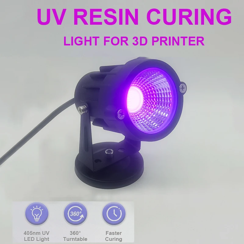 

UV Resin Curing Light for SLA/DLP/LCD 405nm LED Curing Lights for Circuit Board Repair Shadowless Glue Epoxy Resin Adhesive