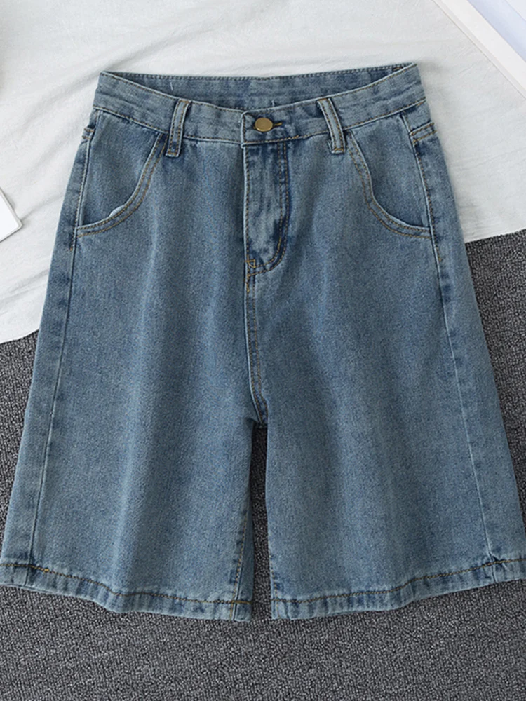 Floerns Pantalones Cortos Asimétricos De Cintura Alta Para Mujer, Azul Marino