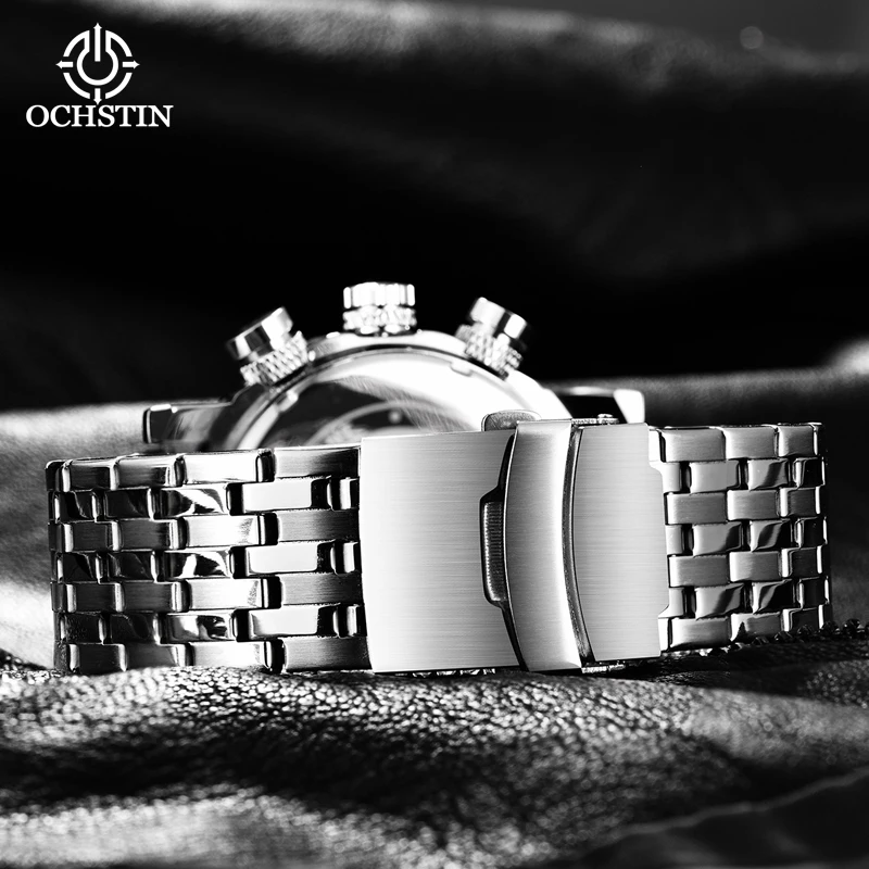 2023OCHSTIN Mens Watches Brand Luxury Dial Clock Male Fashion Stainless Waterproof Quartz Casual Sport Chronograph Montre Homme