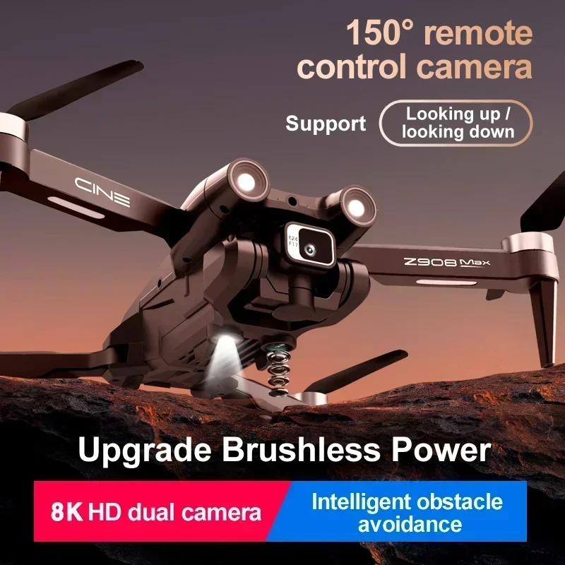 Drone Quadcopter Z908 Pro Max Professional 8K GPS Dual HD Aerial Photography FPV Brushless Obstacle Avoidance 9000M