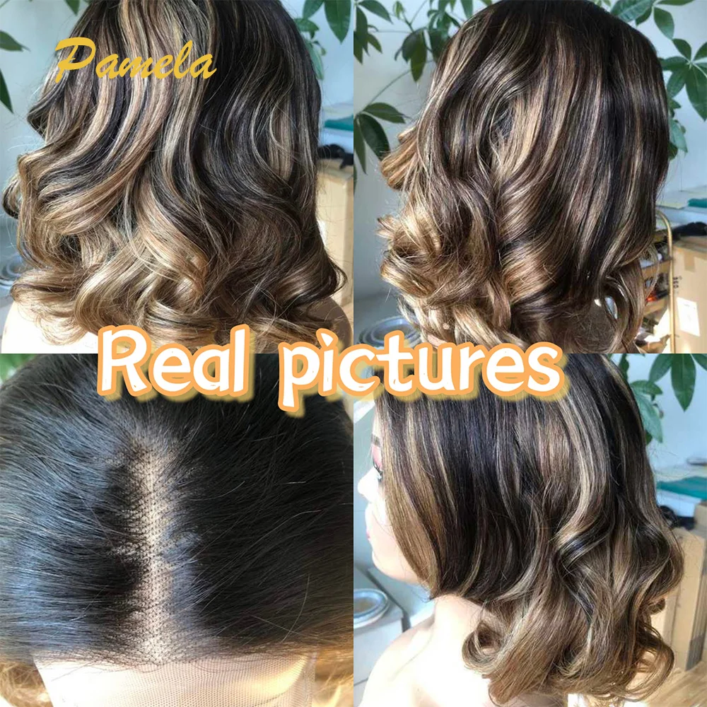 Super Double Drawn Honey Blonde Glueless Wig Human Hair Ready To Go Body Wave 250% Density 13x4 HD Transparent Lace Frontal Wigs