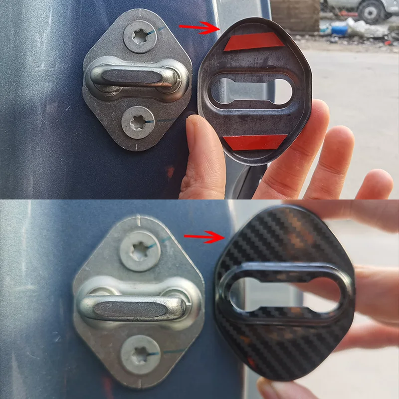 Auto Car Door Lock Protect Cover Emblems Case Stainless Steel Decoration For GEELY Monjaro car door lock cover car door cover
