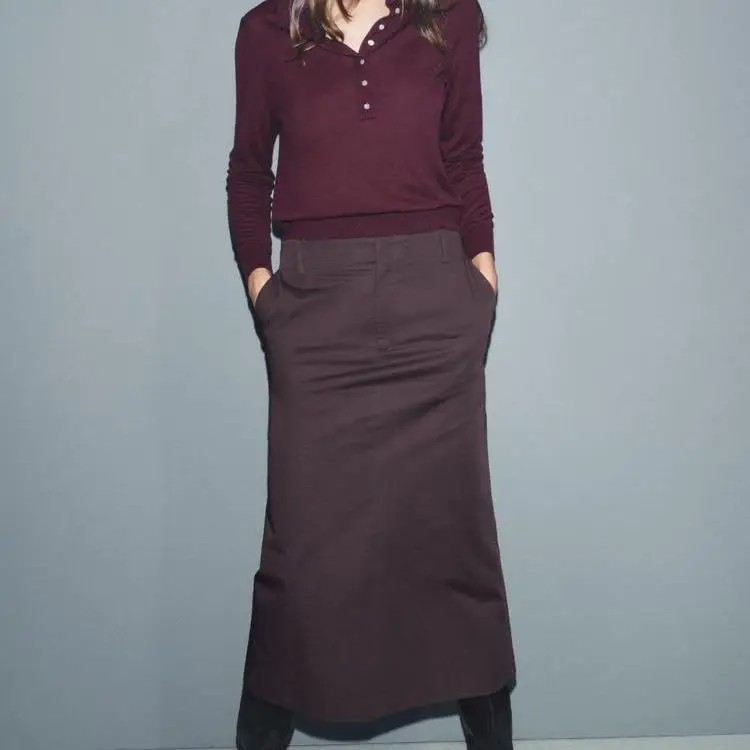 Autumn Winter New Arrival Women's Knitted Long Sve  irt Simple Sli Button Decor Straight Cut Polyester Fiber