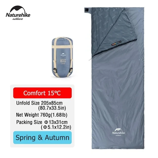 Naturehike Sleeping Bag Ultralight Cotton new Sleeping Bag Spring Summer Outdoor Hiking Camping