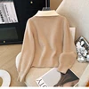 New 2025 Autumn Winter Design Splicing Slim Women Knitted Cardigan Sweater Jacket Fashion Fake Two Items Loose Ladies Top 4