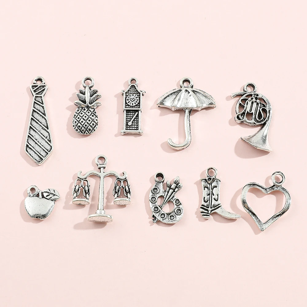 

10PCS/Set TV Shows How I Met Your Mother Umbrella Tie Enamel Accessory Pendants Necklace Keychain Accessories Jewelry Gift