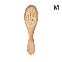 Pure Natural Wool Wooden Baby Hairbrush & Head Massager (M)
