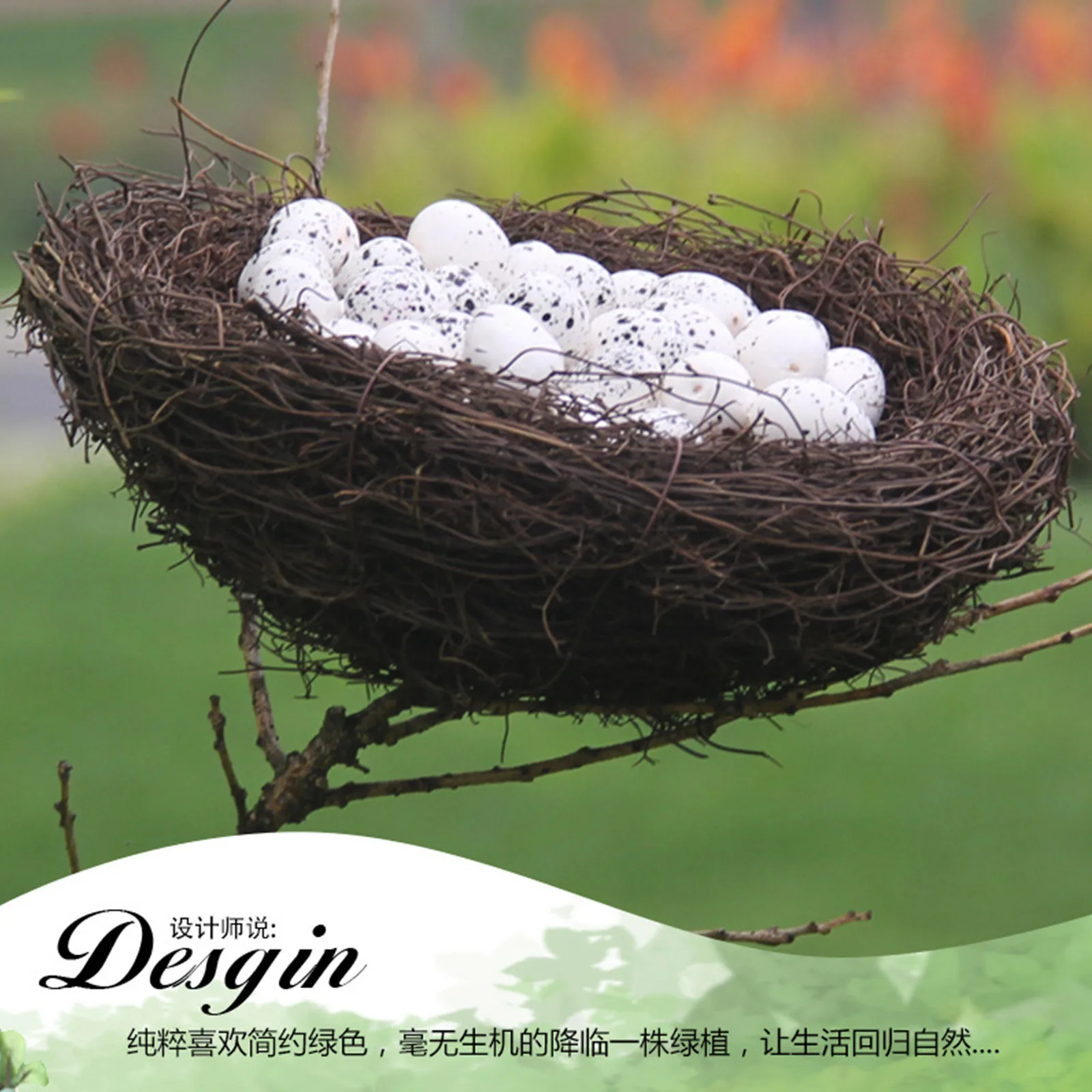 6-20cm Round Rattan Bird Nest Easter Decoration Bunny Eggs Artificial Vine Nest For Home Garden Decor Happy Easter Party Supply 5