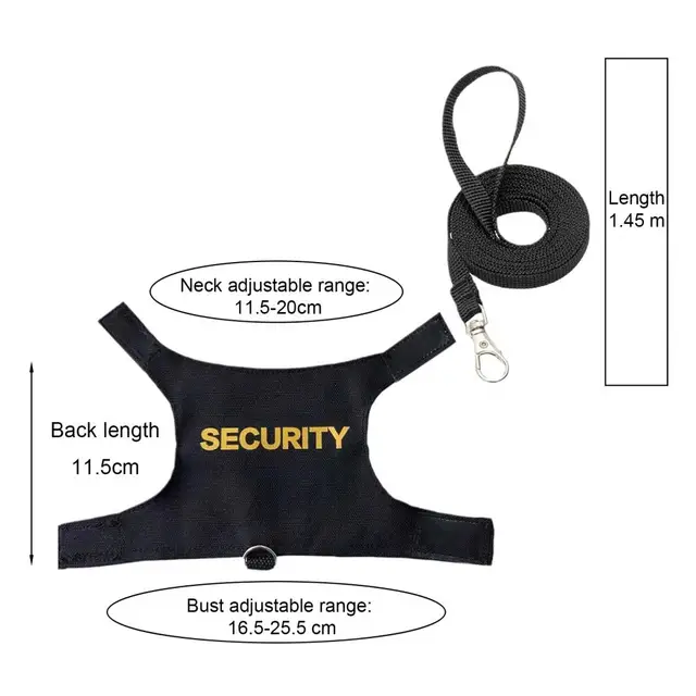 Lizard Leash Harness Soft Padding Reptile Bearded Dragon Vest Top with Hook And Loop Small Animals Security Print Clothes 6