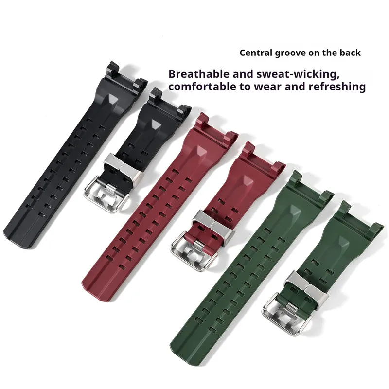 Premium Waterproof TPU Watch Band with Metal Ring for Sport Watches - Includes Resin Strap and Tools