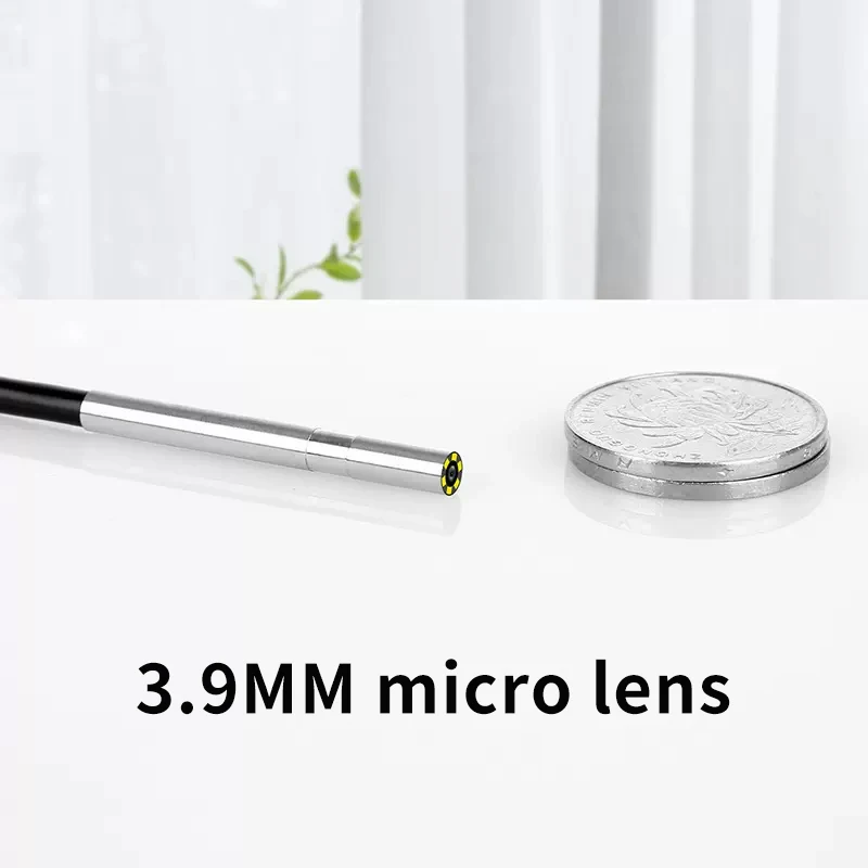 Borescopes 3.9mm USB Industrial Endoscope Type C 3-in-1 Borescope For Android With 6 LED Lights Tube Sink Drain Pipe Camera endoscope camera