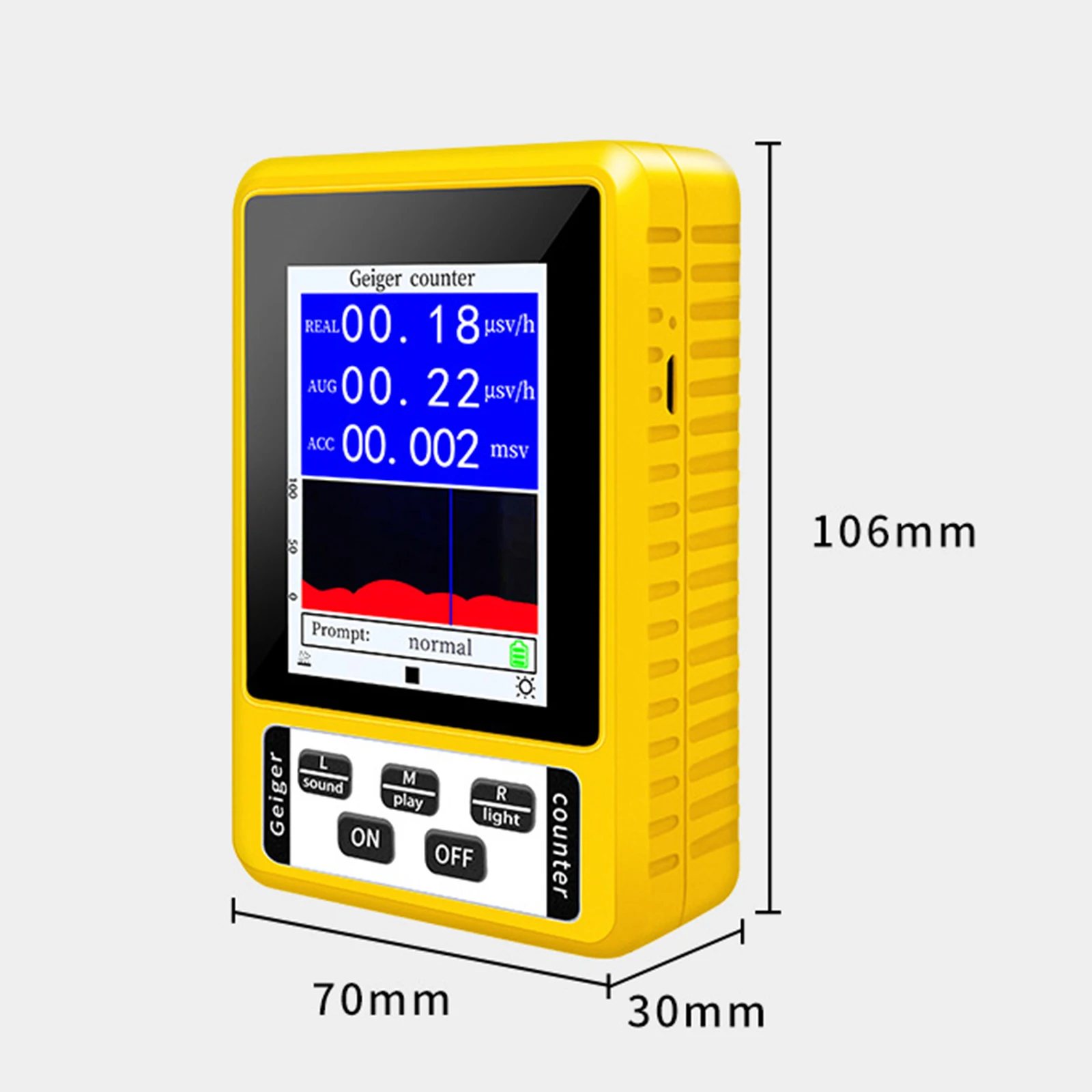 BR-9C 2-in-1 Handheld Digital Display Electromagnetic Radiation Nuclear Detector Full-functional Type Tester EMF Geiger Counter 3
