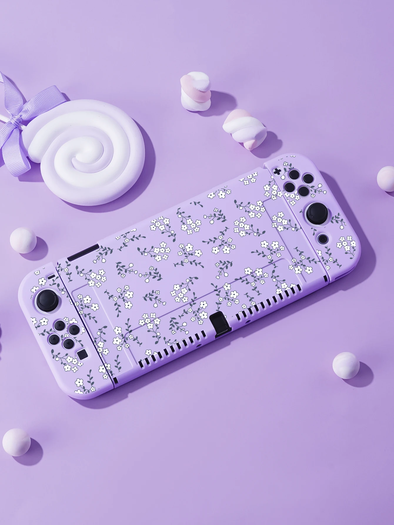 Separable Shell Flowers Case for Nintendo Switch OLED, NS Game Accessories,Handheld ...
