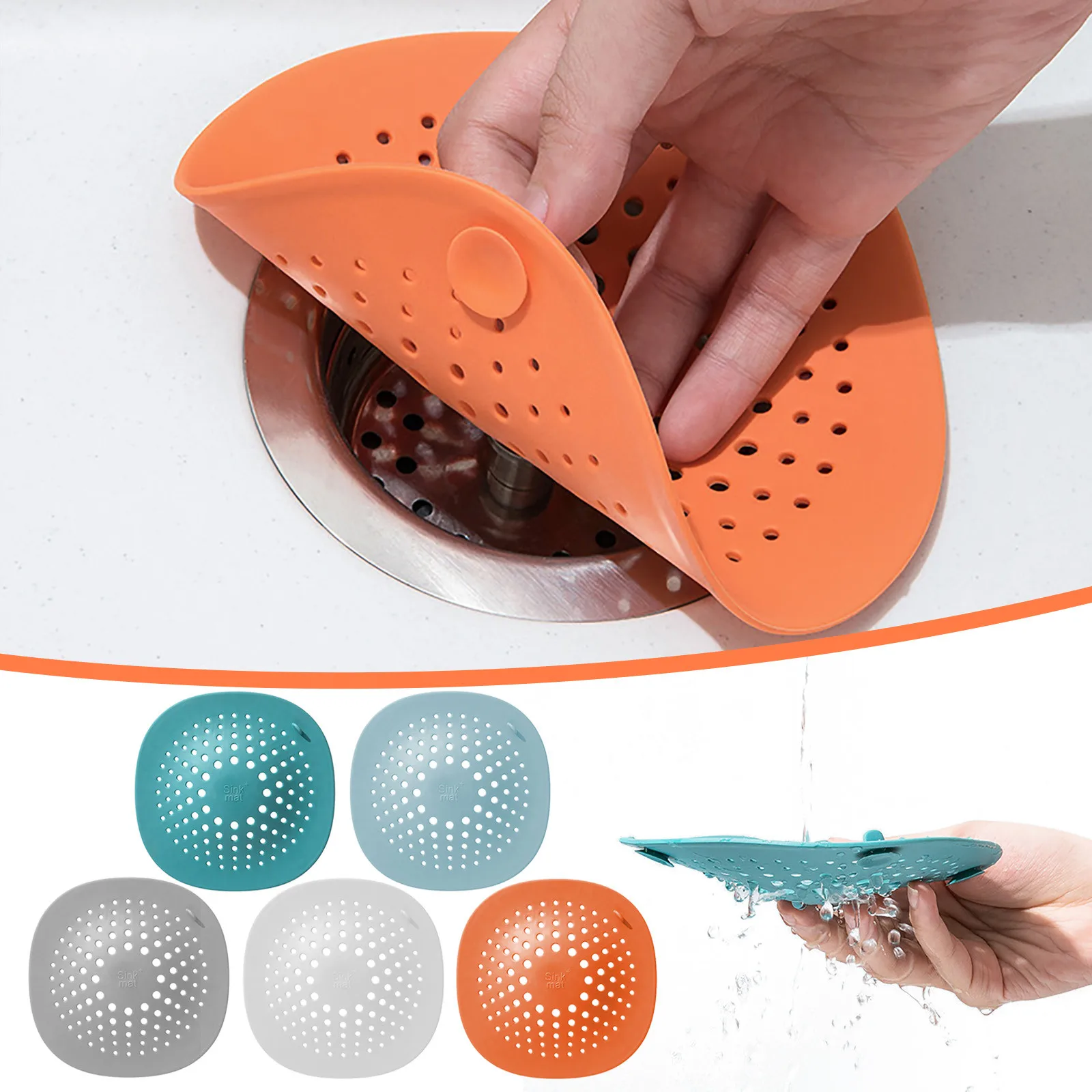Bouchon D'évier Attrape-cheveux – 2 Pièces En Inox, Amovible Et Pratique