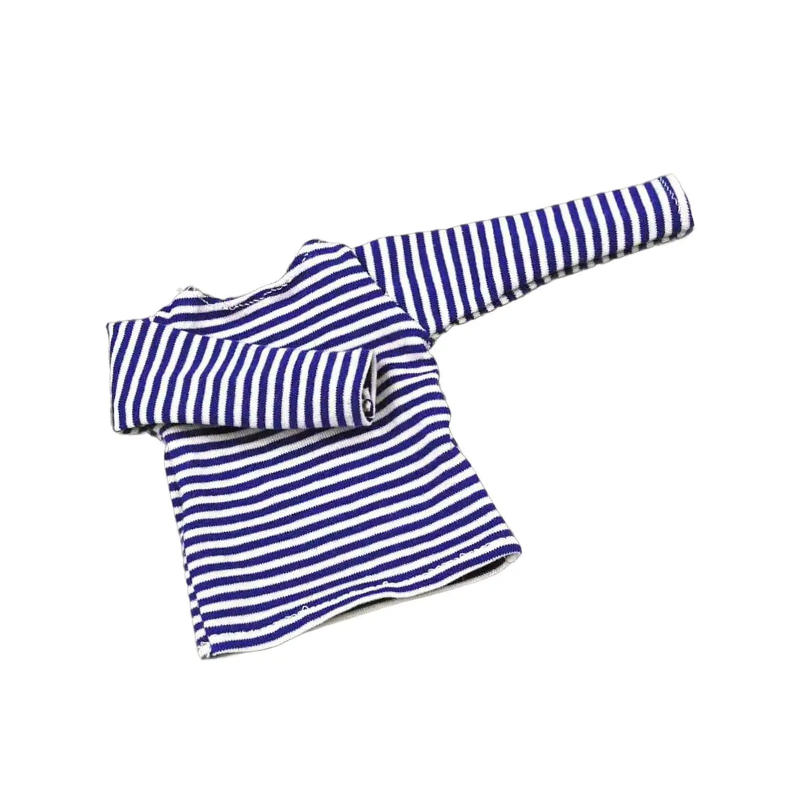 

1/6 Figure Clothes Long Sleeve Striped Tee Dress up Handmade Stylish Action Figures Clothes for 12inch Male Figures Accessory
