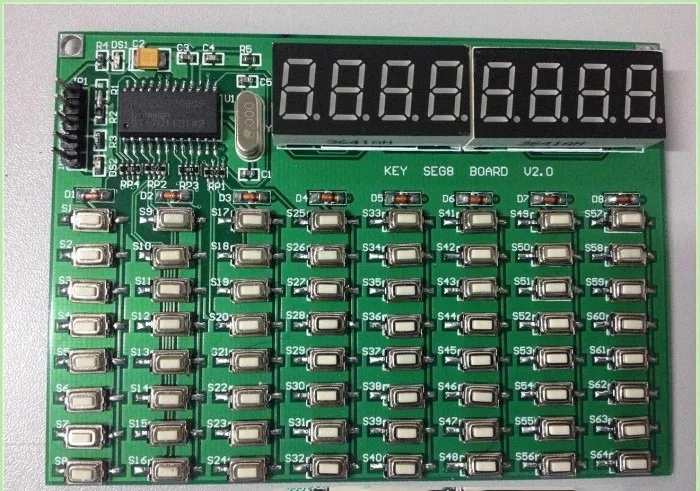

IIC Interface Driver 8 LED Digital Tube 64 Keyboard Module ZLG7290 Development Board