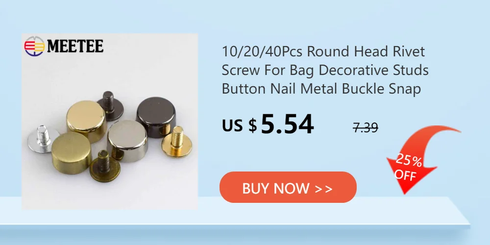 5/10Pcs Deepeel 12-25mm Zipper Tail Clip Buckles Metal Zip End Stopper with Screw Zips Repair Kits DIY Bag Hardware Accessories