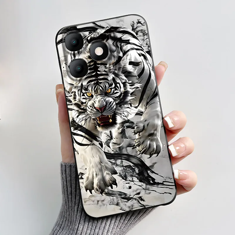 Shockproof Soft Silicone Phone Case - Cute Milk Tea Rabbit Design